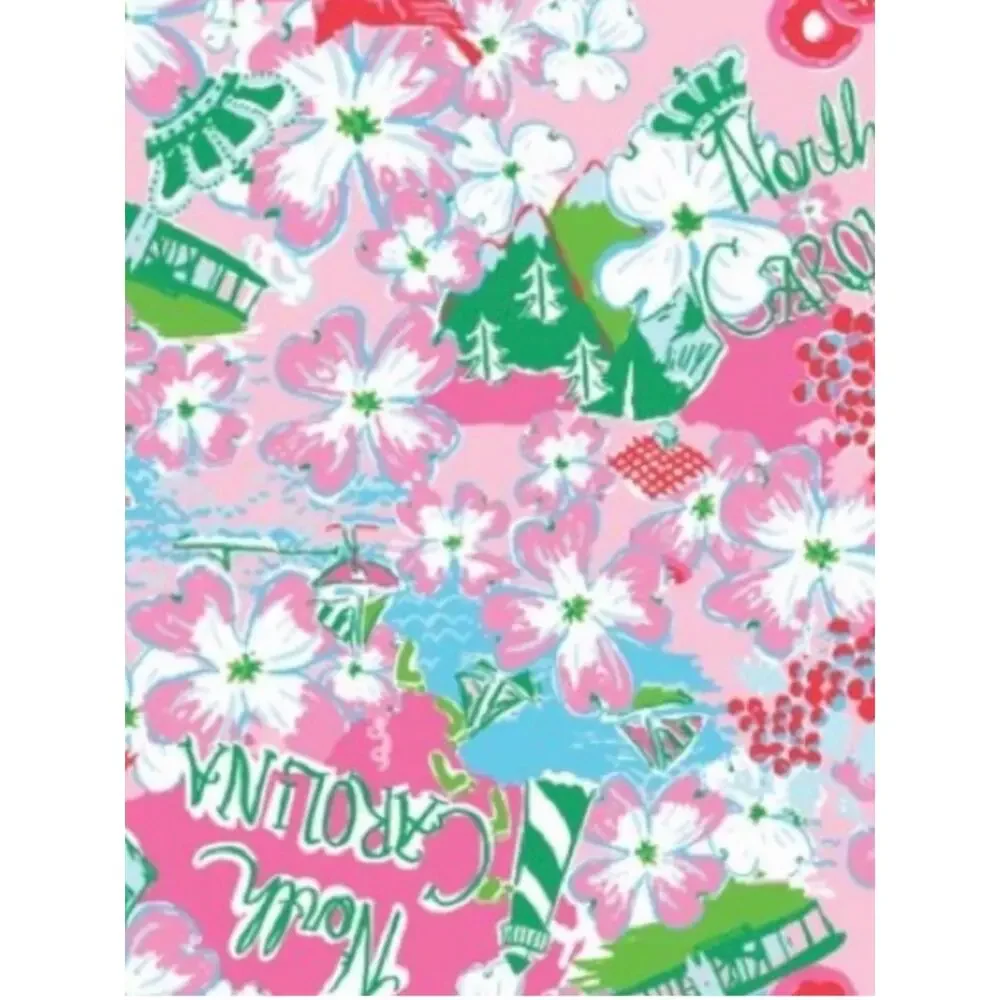 Lilly Pulitzer North Carolina NC Murfee Scarf Silk Cashmere EUC